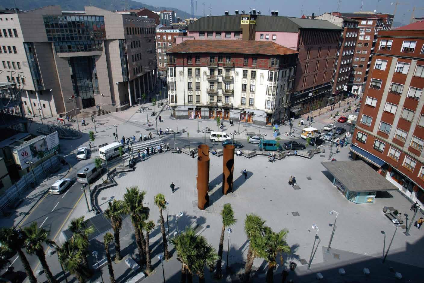 Plaza Bide Onera, en el centro de Barakaldo